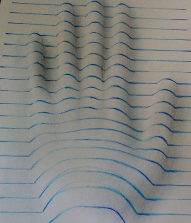 Объемные линии на бумаге