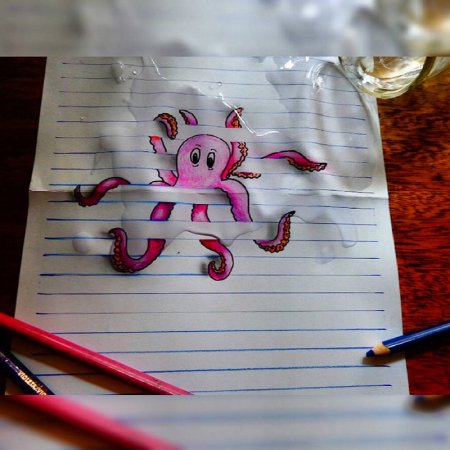 Рисунки в тетради в линейку