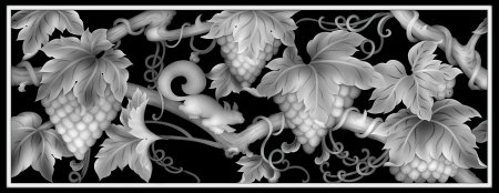 Виноград рельеф ARTCAM