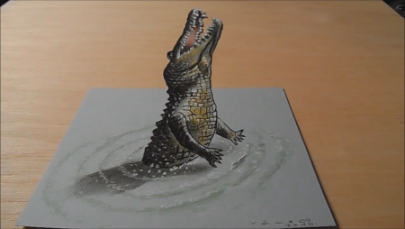 Объемные животные рисунок