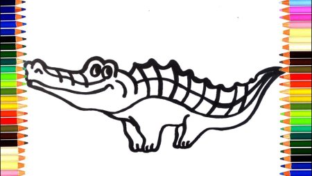 Крокодил карандашом
