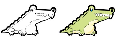 Скетчи карандашом крокодила