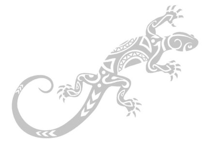 Трафарет ящерицы для стен