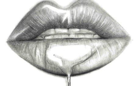 Женские губы эскиз