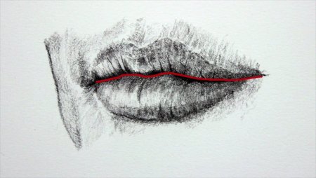 Губы рисунок ручкой