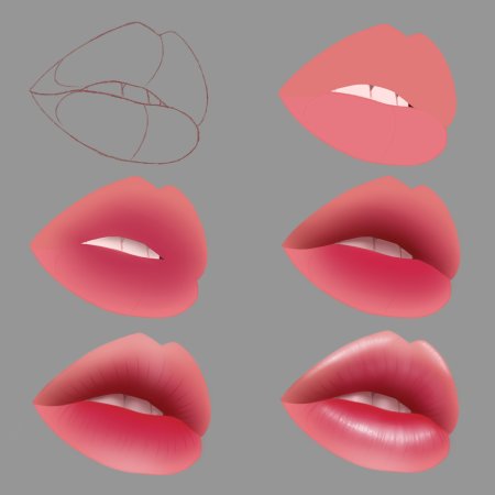 Рисовка губ