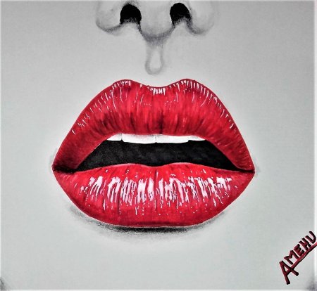 Губы рисунок