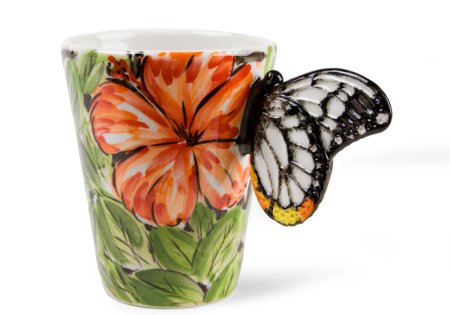 Кружка с енотом из полимерной глины