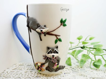 Чашка в виде кошки