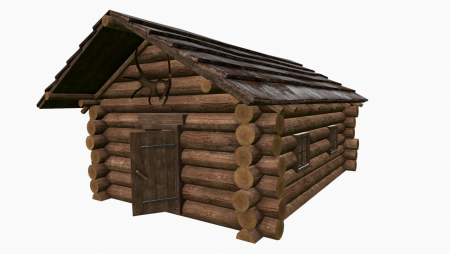 Деревенский домик 3d