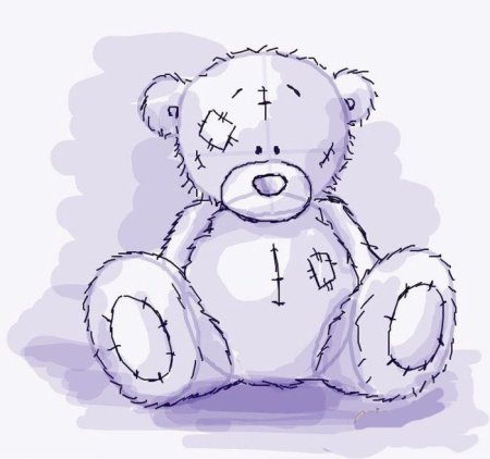 Мишка Тедди рисунок карандашом