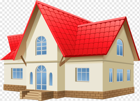 Домик на белом фоне