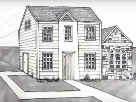 Нарисовать объемный дом