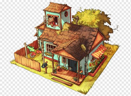 Дом в мультяшном стиле