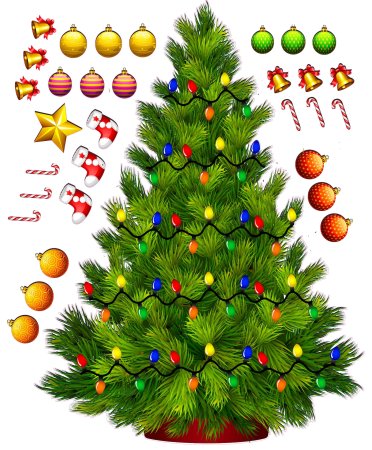 Новогодний фон с елкой