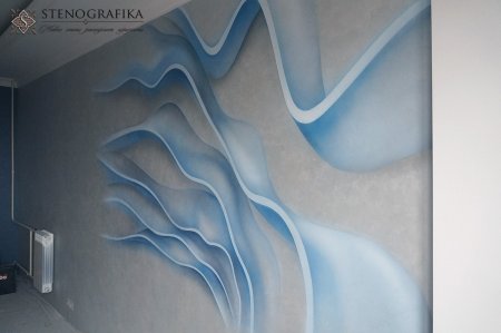 Плавные линии на стене