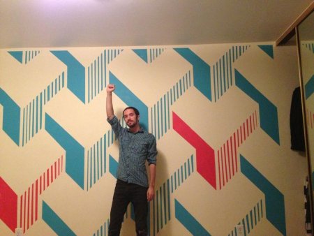 Покраска стен кубами