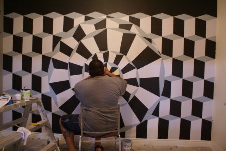 Геометрия кубики на стене