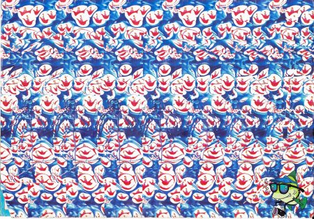 Оптические иллюзии для глаз стереограммы