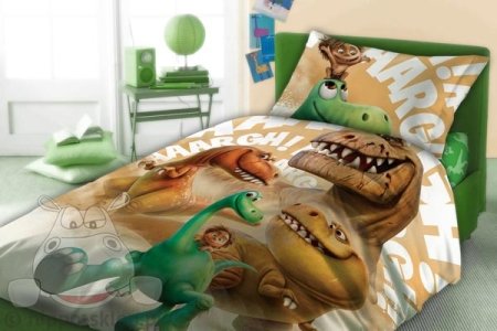 Постельное белье с динозаврами 1.5 спальное