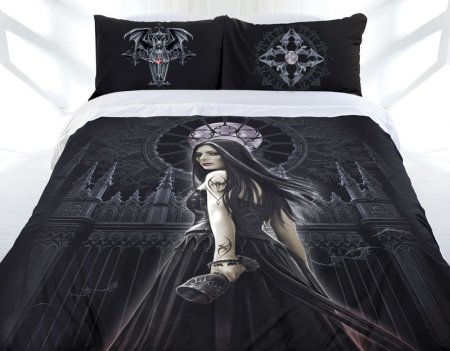 Черное постельное белье Готика