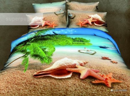 Постельное белье с ракушками