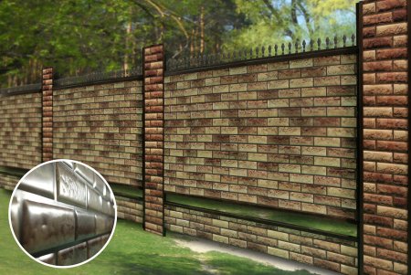 Профнастил для забора под кирпич