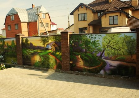 Художественная роспись забора