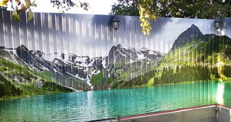 Забор с фотопечатью