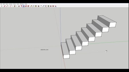 Ступеньки в перспективе сбоку