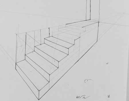 Рисование лестницы в перспективе
