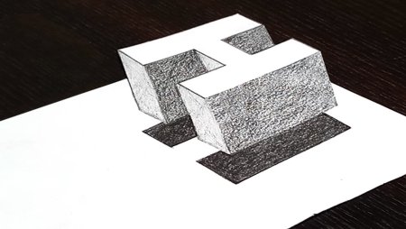 Интересные фигуры карандашом