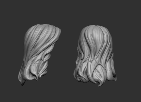 Hair Акку 3d model
