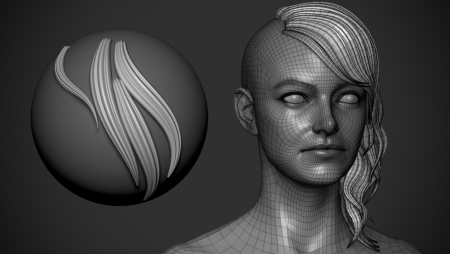 Zbrush imm_hair кисть