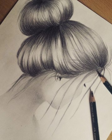 Рисование причесок карандашом