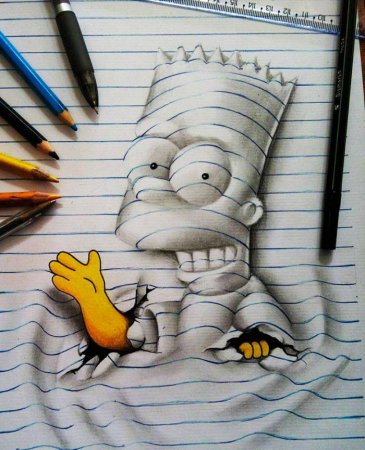 3d рисунки карандашом