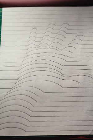 Объемные линии на бумаге