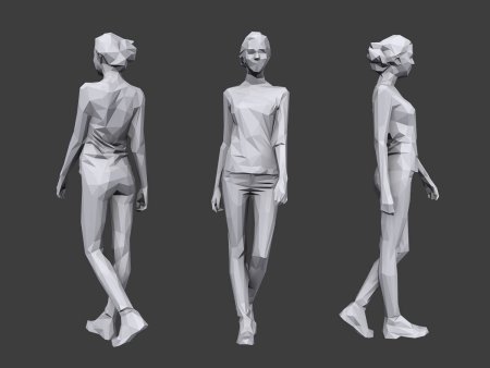 Человек лоуполе 3д модель