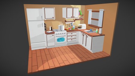 3д модель кухни