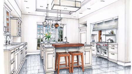 Эскиз современной кухни