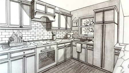 Эскиз кухонной мебели