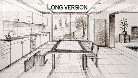 Интерьер кухни чертеж