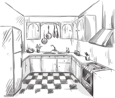 Кухня набросок
