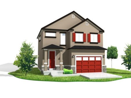 Двухэтажный дом вектор