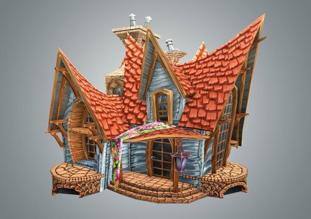 Сказочный домики 3ds Max
