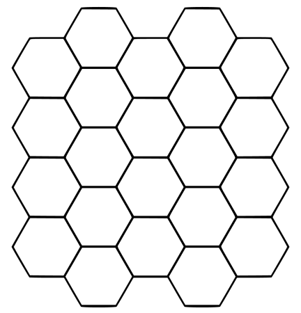 Гексагональная сетка а4