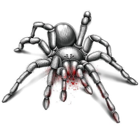 Паук Тарантул тату эскиз