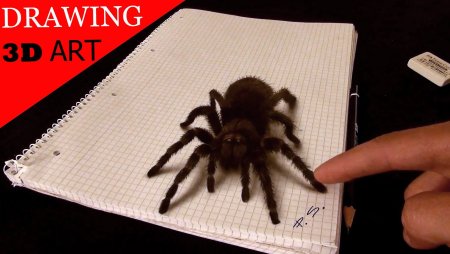 Паук большой 3d