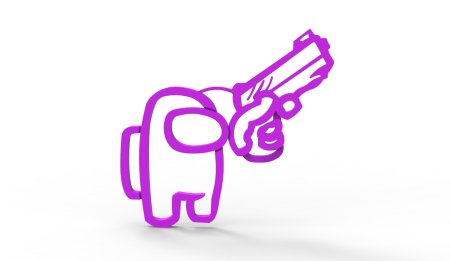 Амонг АС 3 Д ручкой трафареты