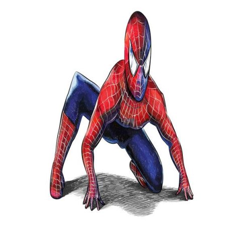 Человек паук 3d рисунок